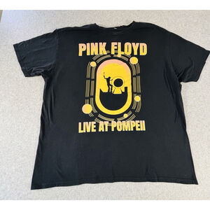 Pink Floyd Live At Pompeii T Shirt XL Black Graphic Band Tee Rock